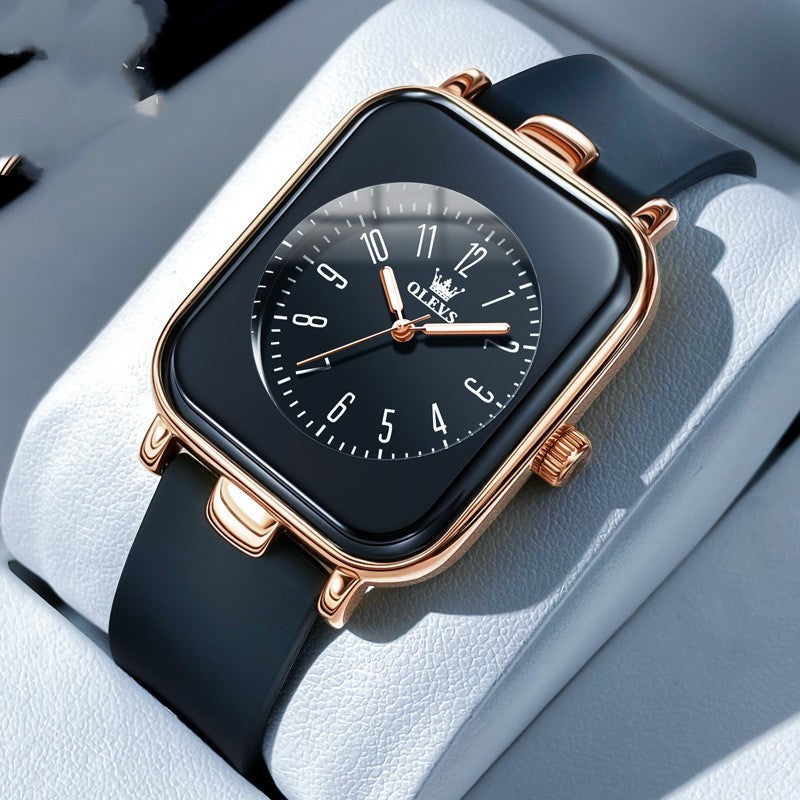 Simple Trendy Silicone Band Quartz Watch For Women - MobilTak