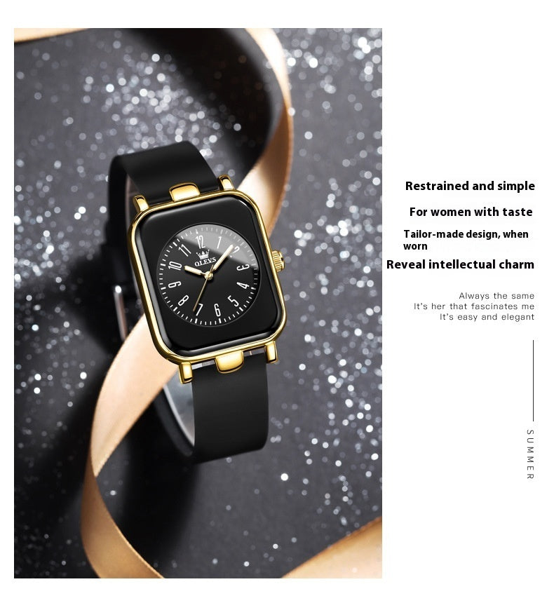 Simple Trendy Silicone Band Quartz Watch For Women - MobilTak