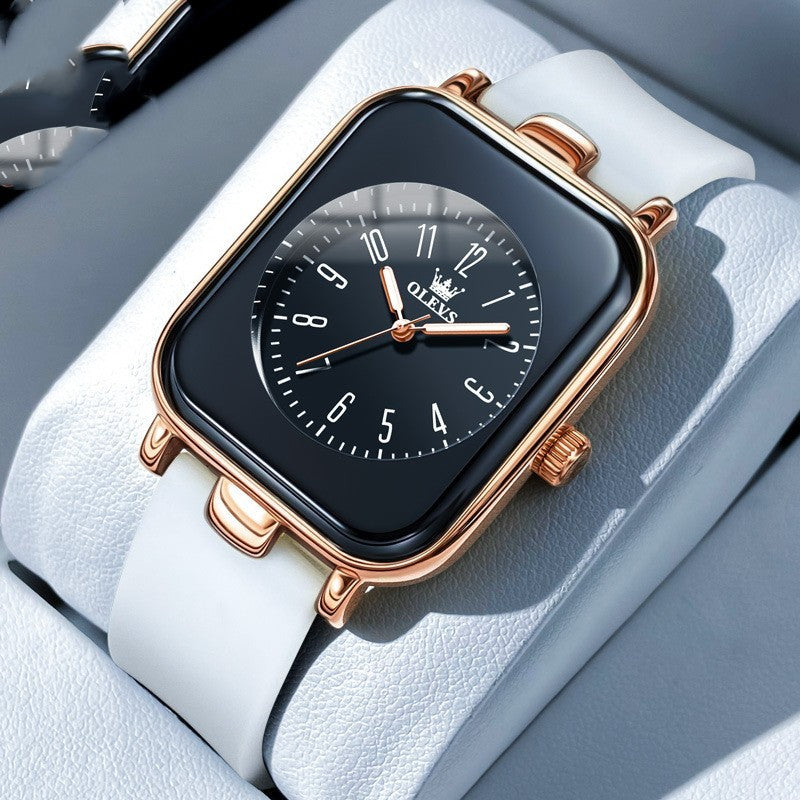 Simple Trendy Silicone Band Quartz Watch For Women - MobilTak
