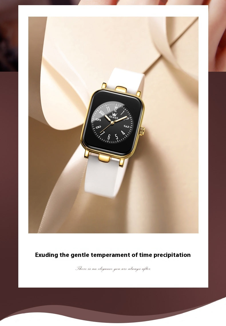 Simple Trendy Silicone Band Quartz Watch For Women - MobilTak