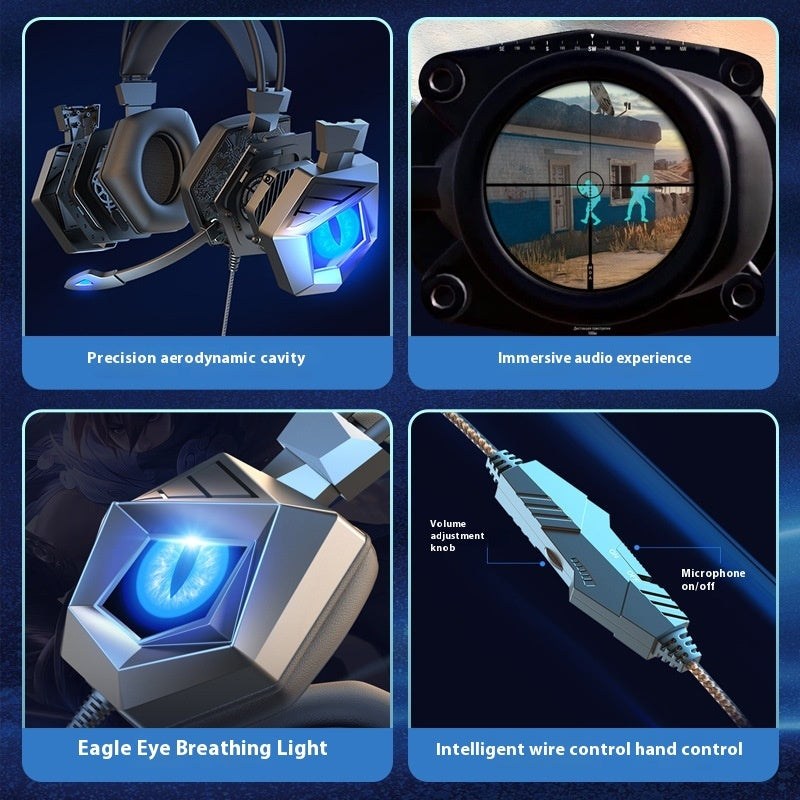 Wired Earphones, Gaming Computer Specific Night Light - MobilTak