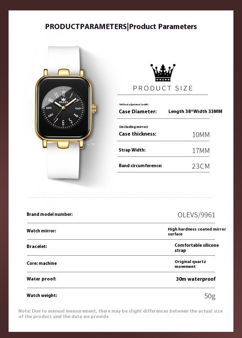 Simple Trendy Silicone Band Quartz Watch For Women - MobilTak