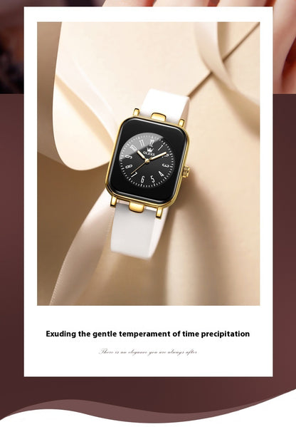 Simple Trendy Silicone Band Quartz Watch For Women - MobilTak
