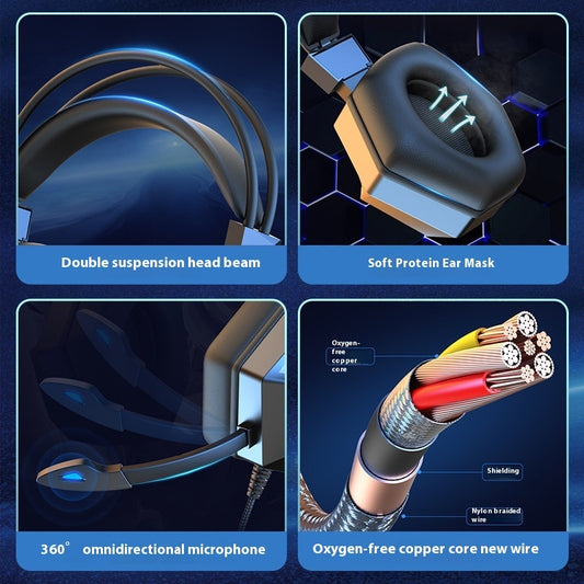Wired Earphones, Gaming Computer Specific Night Light - MobilTak