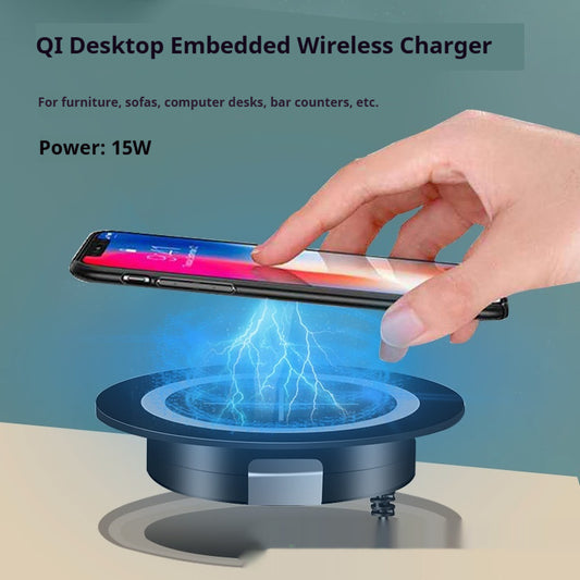 Wireless Charger Embedded Desktop Phone Waterproof - MobilTak
